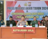Ratusan Kasus Ditangani Polres Kepsul Sepanjang 2024, Dua Perkara Lebih Menonjol