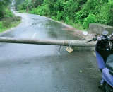Tiang Listrik Roboh Saat Hujan Disertai Angin di Kepulauan Sula