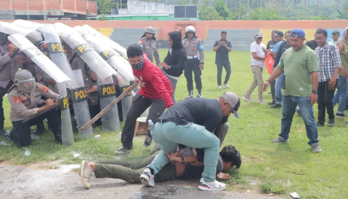 Sambut May Day, Polres Sula Gladi Posko dan Tactical Floor Game