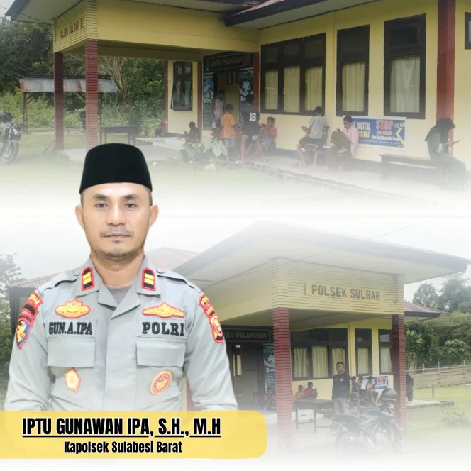 
Foto: Suasana di halaman Polsek Sulabesi Barat.
