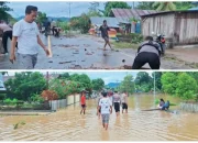 Polisi Sigap Tangani Banjir di Kepulauan Sula, Warga Dihimbau Waspada