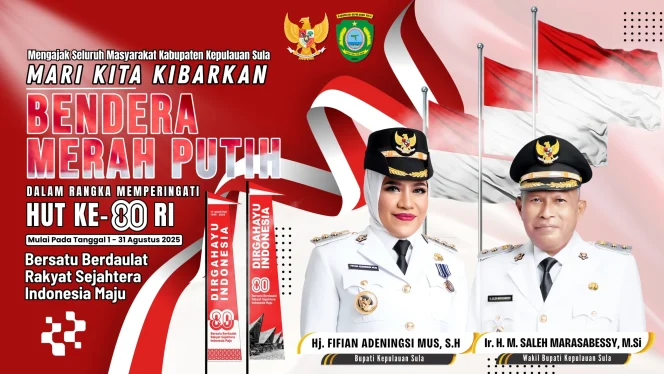 
Bendera Wajib Berkibar, Pemda Sula Tindaklanjuti Edaran Istana