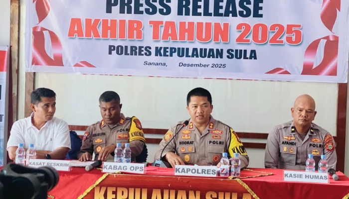 Sepanjang 2025, Polres Kepulauan Sula Tangani 276 Kasus