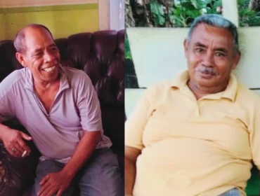 Foto: Ketua FKUB Kepulauan Sula, Amas Manila (kiri), tokoh masyarakat, Ahmad Salawane (kanan).