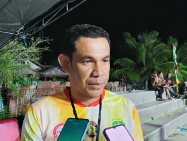 Foto: Ketua Panitia Turnamen Volly Ball Cup I Ramadhan, Adri Sanaba. (doc: bacaritamalut.com)