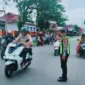 Cegah Macet Pagi, Satlantas Polres Sula Gelar Strong Point di Titik Rawan