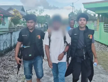 Foto: Tim Gabungan Polres Kepulauan Sula, saat menjemput terduga pelaku penikaman. (doc: istimewa)
