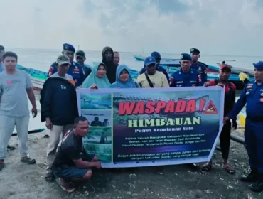 Foto: Sat Polairud Polres Kepulauan Sula turun langsung memberi peringatan kepada masyarakat. (doc: istimewa)