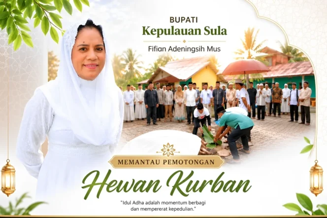 
Bupati Sula Pantau Penyembelihan Hewan Kurban di Sejumlah Titik Kota Sanana