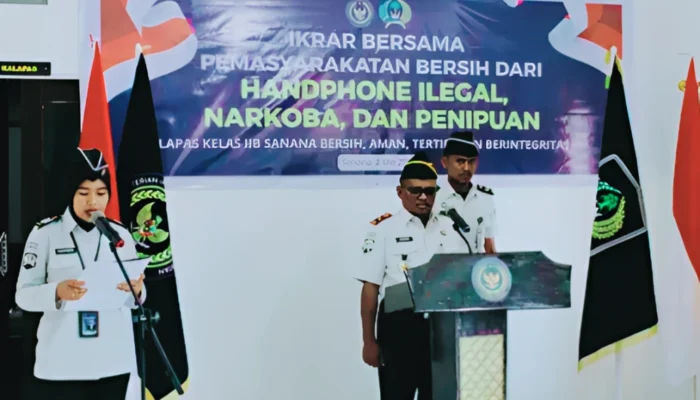 Lapas Sanana Ikrar Bersama Berantas HP Ilegal, Narkoba dan Praktik Penipuan