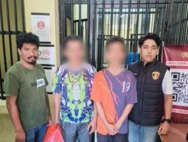Foto: Dua tersangka dugaan korupsi DD dan ADD desa Lekokadai dipindahkan ke Rutan Polres Ternate. (doc: istimewa)